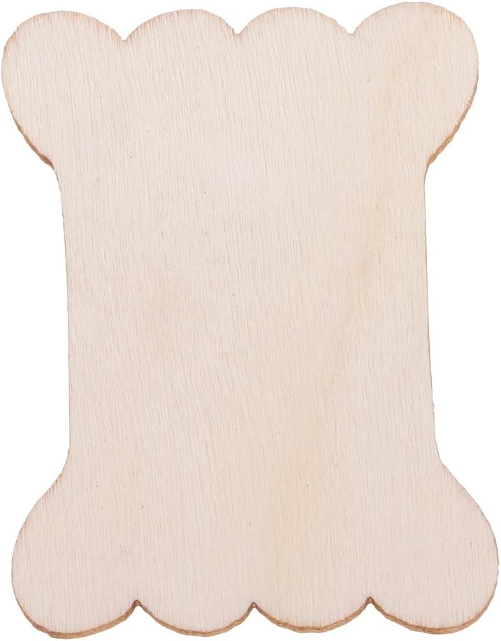 klarako120x Linen Thread Ribbon Twine Spool DIY Wooden Flat Organizers - Image 1