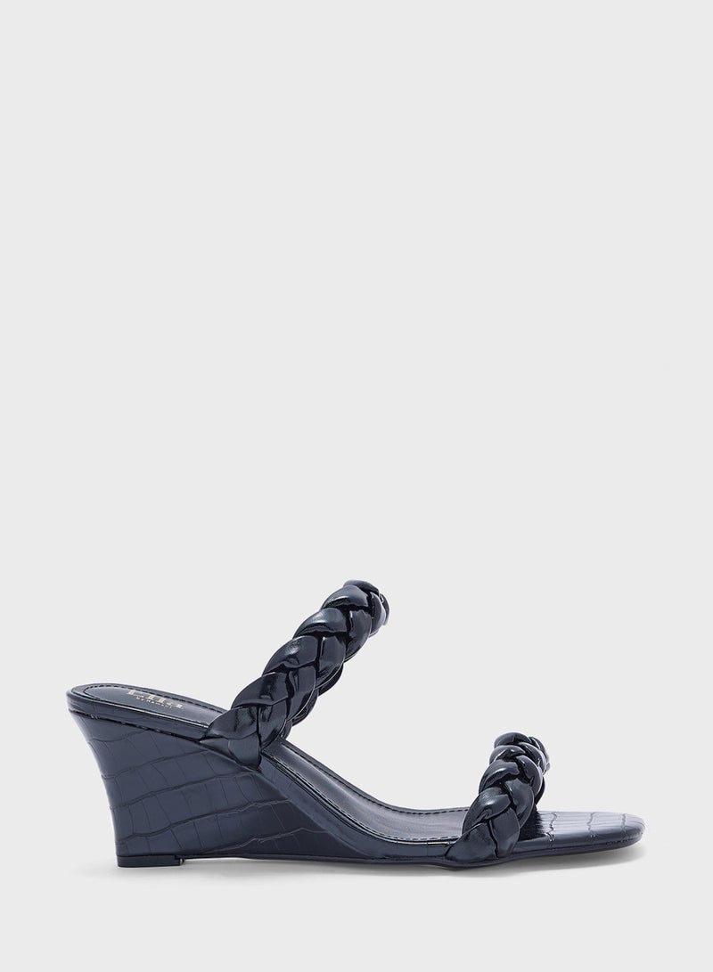 ELLA Braided Double Strap wedge Sandal  - Image 1