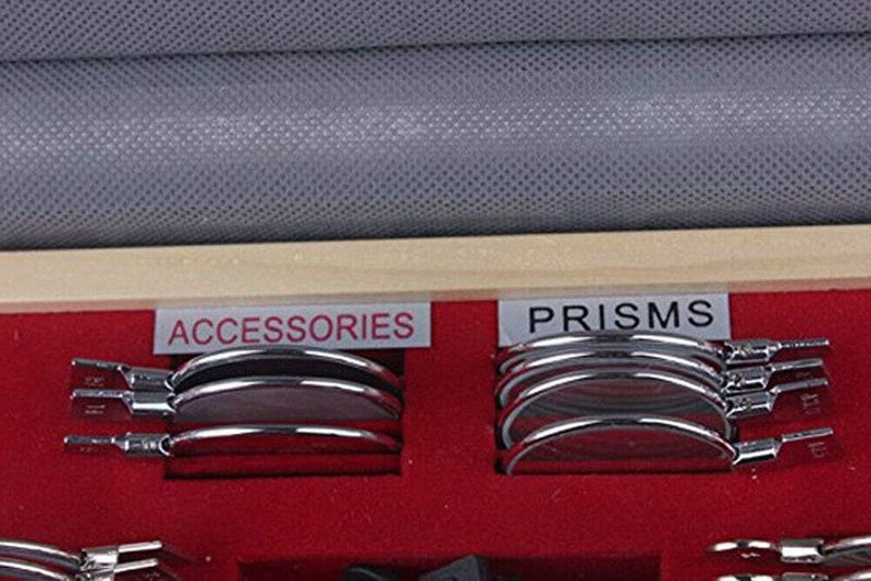 كلاراكو علبة تجارب طبية للعين من كلاركو، 104 قطعة، إطار معدني، عدسات، إطار تجريبي، عدسات تجريبية بصرية، غرفة قياس البصر - Image 4