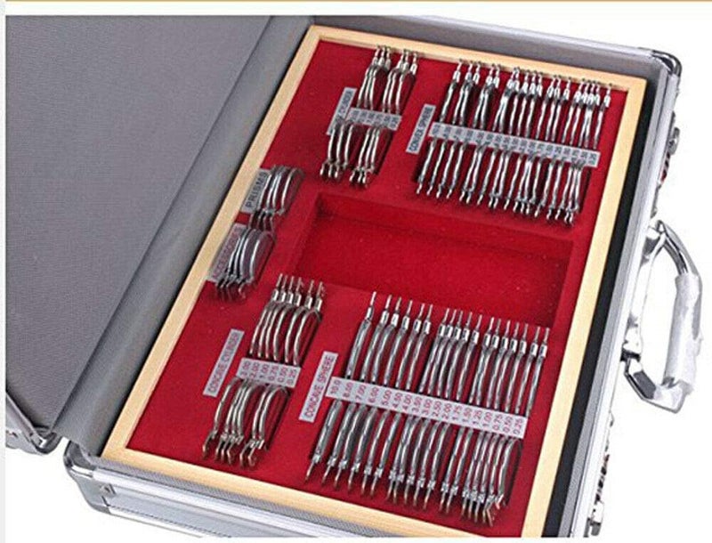 كلاراكو علبة تجارب طبية للعين من كلاركو، 104 قطعة، إطار معدني، عدسات، إطار تجريبي، عدسات تجريبية بصرية، غرفة قياس البصر - Image 2