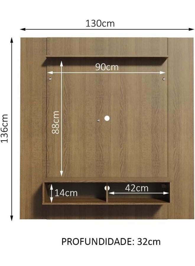 Madesa Arizona Entertainment Center up to 50'' Brown - Image 2