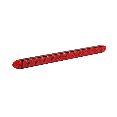 ONLINE LED STORE TRUE MODS 16 Inch 11 Red 12V LED Trailer Light Bar Strip [DOT] [IP65 Waterproof] [Park Brake Turn Signal] Running Marker ID Rear Tail Lightbar for 80" Cargo Motorcycle Utility Marine Boat Trailers - Image 1