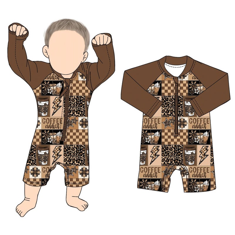 Bluejw Baby  Summer Floral Print Long Sleeve Zipper Swimsuit Toddler Swimwear Kids Children Swim Clothes Bathing Suit - Image 5