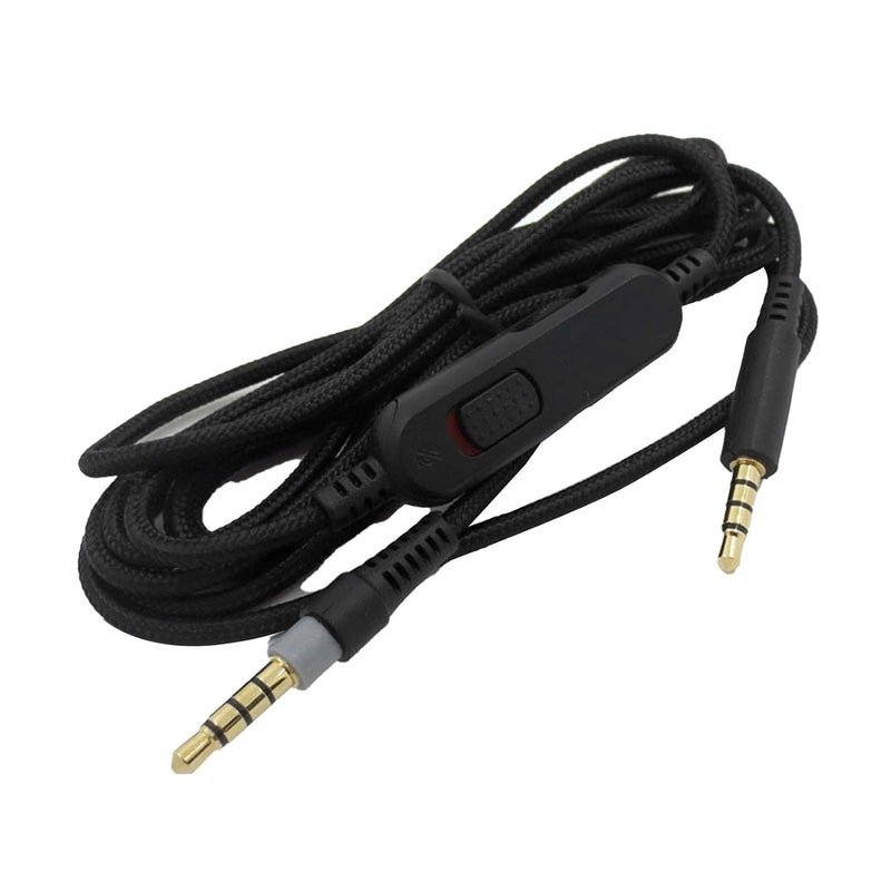 RiToEasysports Gaming Headset Audio Cable, Oxygen-Free Copper with Inline Volume Control Mic Mute Replacement Cable for PC Console Gamers Streamers Office Use - Image 2