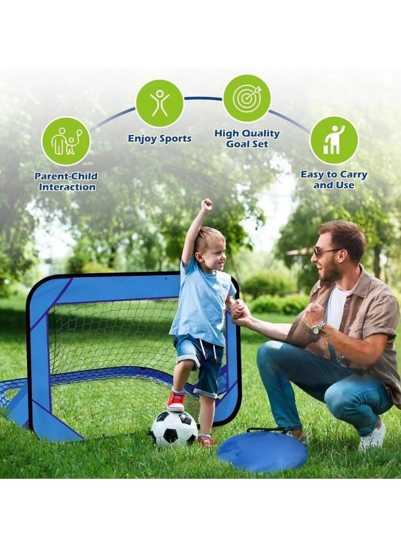 YQbest Kids Soccer Goal，4 in 1 Pop Up Kids Soccer Goal for Backyard，Indoor Outdoor Soccer Target Net for Improving Passing and Shooting Accuracy，Portable with Carrying Bag，Training Games for Children - Image 4