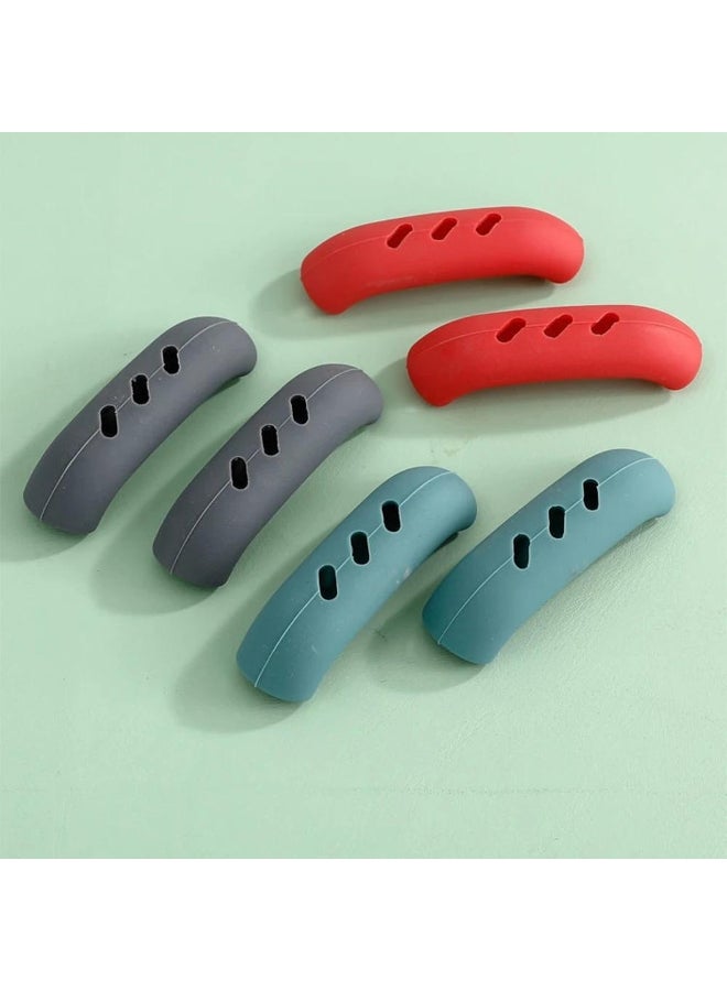 1Pair of Silicone Handles Anti-Scalding Non-Slip SilicOne Pot Handle Cover Heat Insulation Handle Cover Kitchen Accessories 