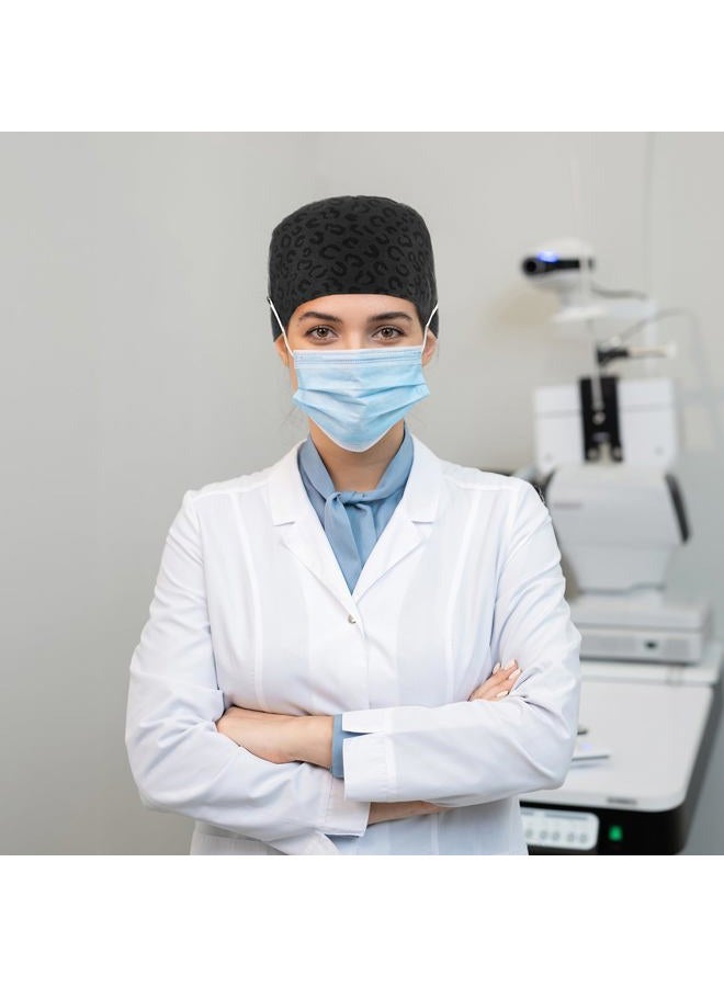 Unittype 4 قطع قبعات ممرضات للنساء قبعات عمل تمريض مع زر وحزام عرق قابل للتعديل قبعات تنظيف للأسنان، متعددة الألوان، مقاس واحد - Image 3