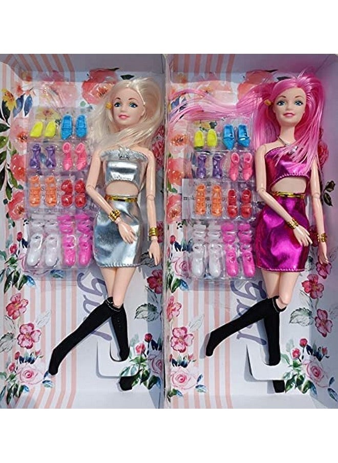 mQFIT - mQFIT Fashion Doll with Dresses Makeup and Cute Doll Accessories Style Wardrobe Doll (Multicolor) - Image 1