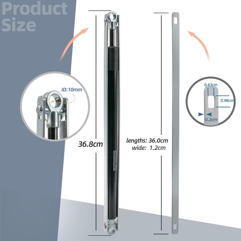 Sconva 36-80 Standard Strut Kit for Werner Aluminum Attic Ladders AH2210, AH2210B, AH2210K, AH2210CA, AH2510, AH2510B, AH2510K, AH2512, AL2210, AE2210 Replacement Parts - 1 Pair - Image 2