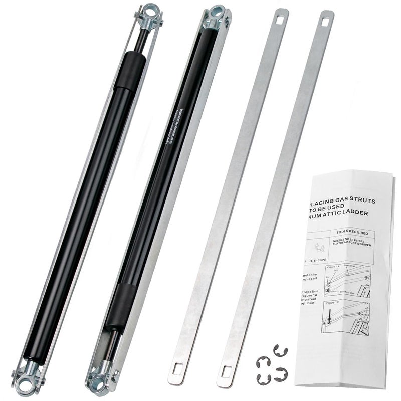 Sconva 36-80 Standard Strut Kit for Werner Aluminum Attic Ladders AH2210, AH2210B, AH2210K, AH2210CA, AH2510, AH2510B, AH2510K, AH2512, AL2210, AE2210 Replacement Parts - 1 Pair - Image 1