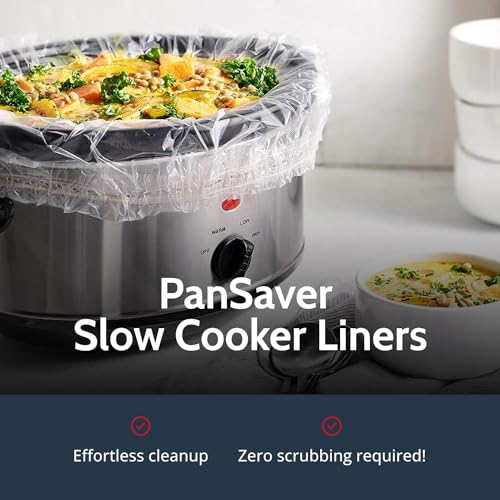 PanSaver Slow Cooker Liners - Disposable Liners with Sure Fit Band for Snug Fit - Instant Cleanup with No Scrubbing - Fits 3-6.5 Quarts, 4 Count - Image 3