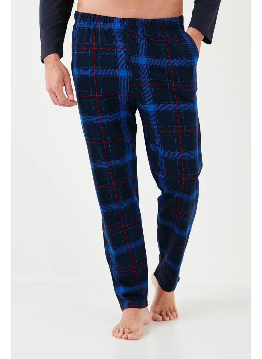 Buratti Cotton Regular Fit Long Sleeve Men's Pajama Set with Elastic Waist 6572007
