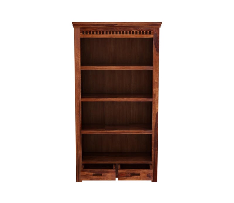 CRAFT D ARTS Solid sheesham Wood Book Shelf with Racks Storage| Library Bookshelf | Wooden Book Cabinet Office & Home Living Room| Bookcases Furniture (Honey A) - Image 4