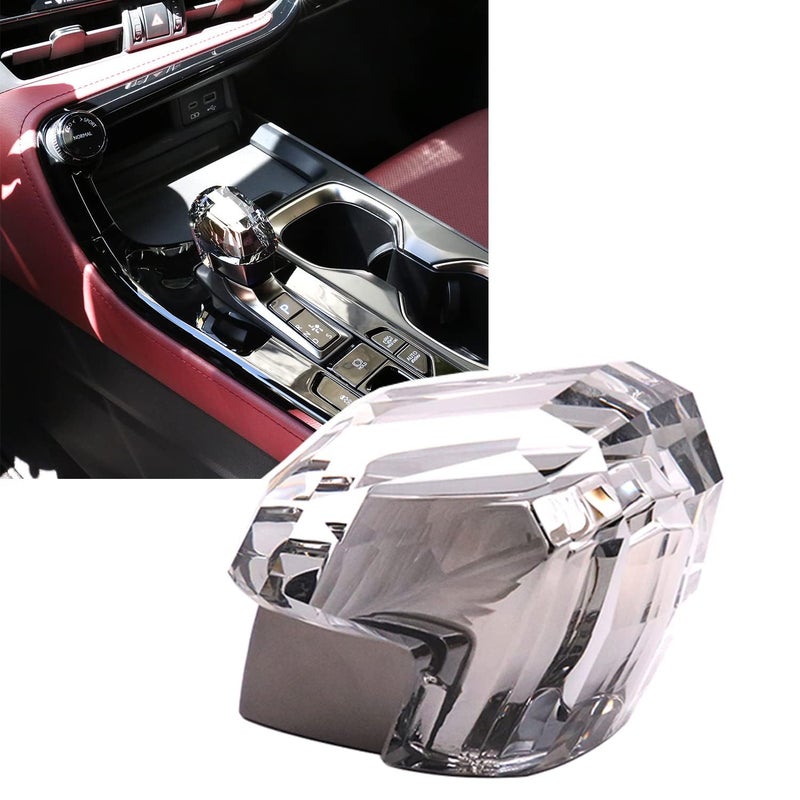 GSRECY Crystal Gear Shift Knob Shifter Lever Handle Lid Compatible with Lexus NX RX 250 350 450 2022 2023 2024 TX LM