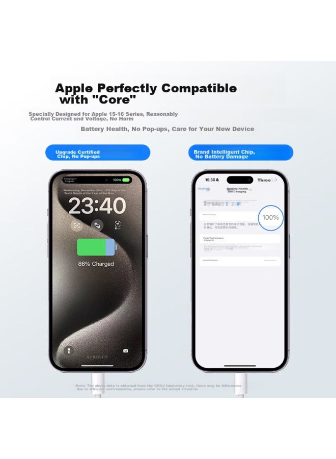 OKSJ Suitable For Apple 15/16 Charging Cable, Type-c Data Cable, Pd60w Fast Charging, Compatible With 45w/40w , For Iphone 15 Pro Max/ipad/laptops, 1 Meter - Image 2