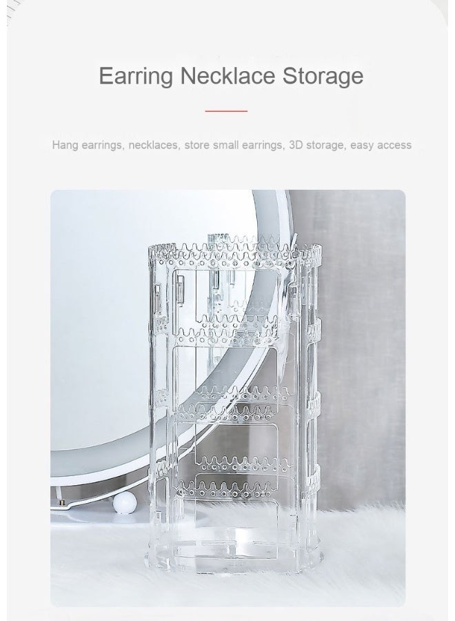 Anna Round Multi-Layer Rotating Acrylic Jewelry Organizer Display Stand - Image 3