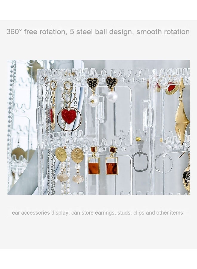 Anna Round Multi-Layer Rotating Acrylic Jewelry Organizer Display Stand - Image 4