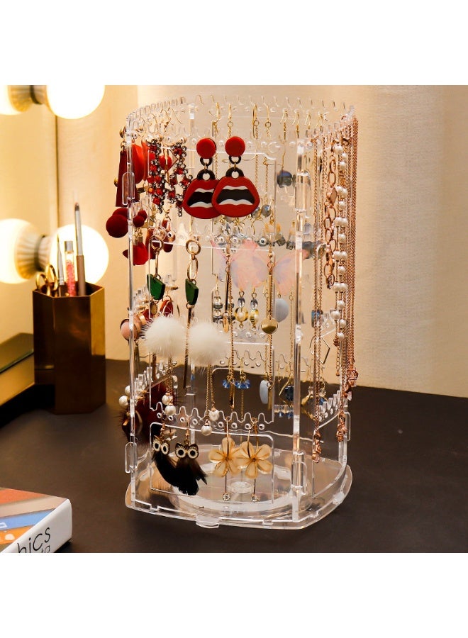 Anna Round Multi-Layer Rotating Acrylic Jewelry Organizer Display Stand - Image 2