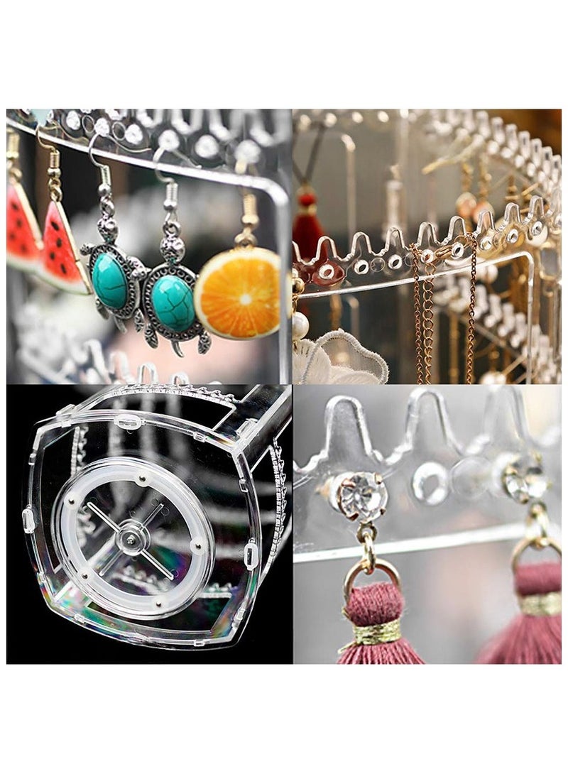 Anna Round Multi-Layer Rotating Acrylic Jewelry Organizer Display Stand - Image 5