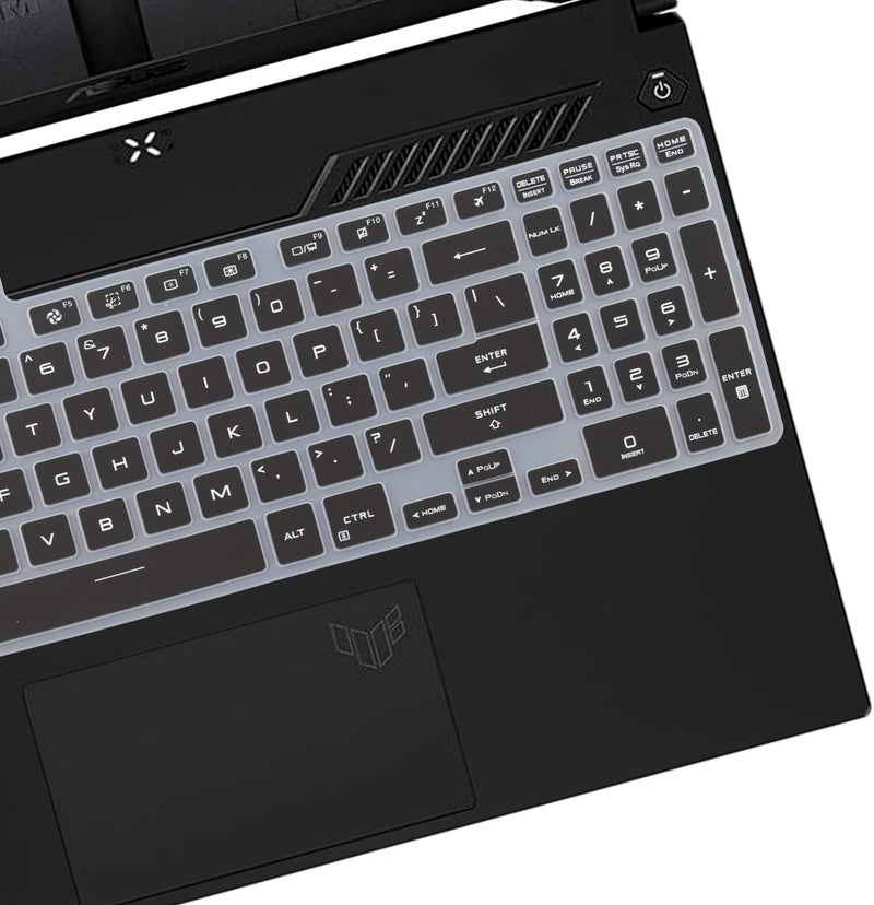 OJOS Keyboard Cover for 2022 ASUS TUF Gaming F15 FX507ZM FX507ZM-ES74 / TUF Dash 15 FX517ZM FX517ZM-AS73/ A15 2022, 2022 17.3 A17 FA707/ F17 FX707 Gaming Laptop-Black - Image 4