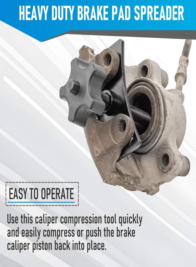 TEOFix Brake Caliper Compression Tool.Heavy Duty Caliper Piston Compressor Tool with 10mm Socket Tool and Brake Caliper LUB - Image 2