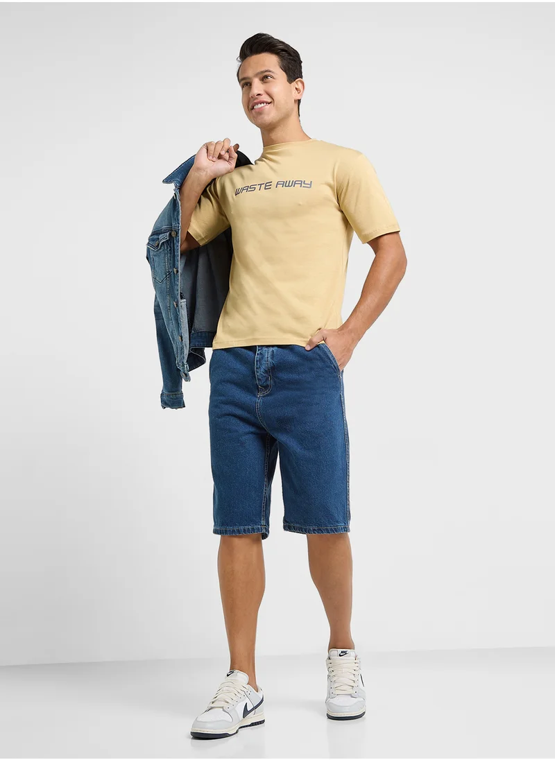 سفنتي فايف Graphic Oversized T-Shirt