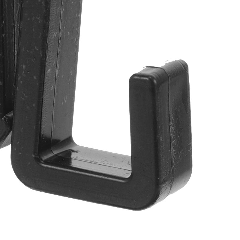 4Pcs Black Plastic Thin Flat Z Hooks For Kitchen Cabinet Closet Microwave Rack Space Saving Utility - Image 4