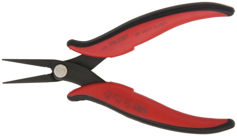 Hakko CHP PN2007 LongNose Pliers Flat Nose Flat Outside Edge Serrated Jaws 32mm Jaw Length 3mm Nose Width 3mm Thick Steel Original Version