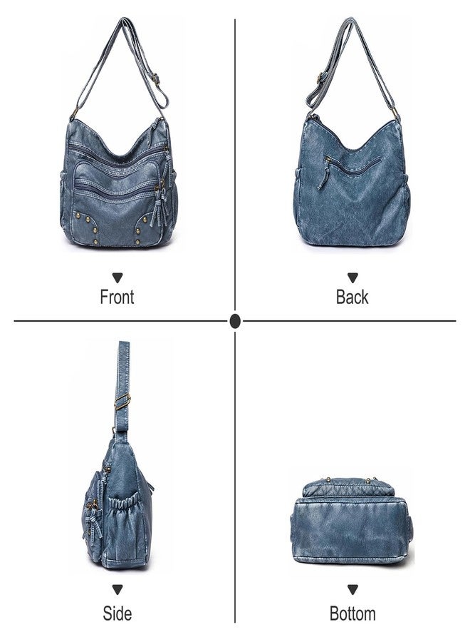 WITERY Soft PU Leather Shoulder Bag - Lightweight Multi Pocket Purse Pocketbooks for Women, Ladies Medium Crossbody Purse and Handbags Hobo Tote Bag Messenger Bags for Everyday Use/Shopping/Travel - Image 3