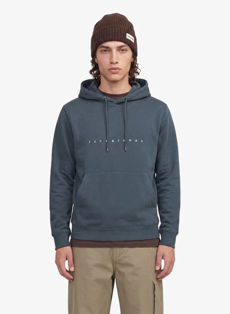 Casual Logo Zip Hoodie