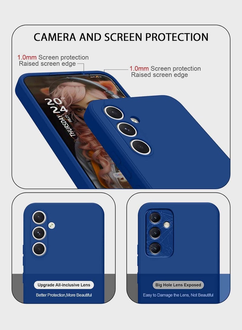 Wtech Samsung Galaxy S25 Plus / S25+ 2025 Premium Soft Liquid Silicone Case Cover - Navy Blue - Image 2