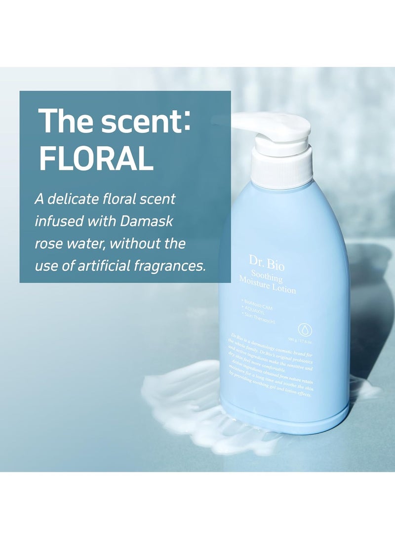 Dr.Bio Korean Soothing Moisture Lotion 500g | Hydrating Body Moisturizer with Ceramide, Probiotics & CICA | For Sensitive & Dry Skin - Image 4