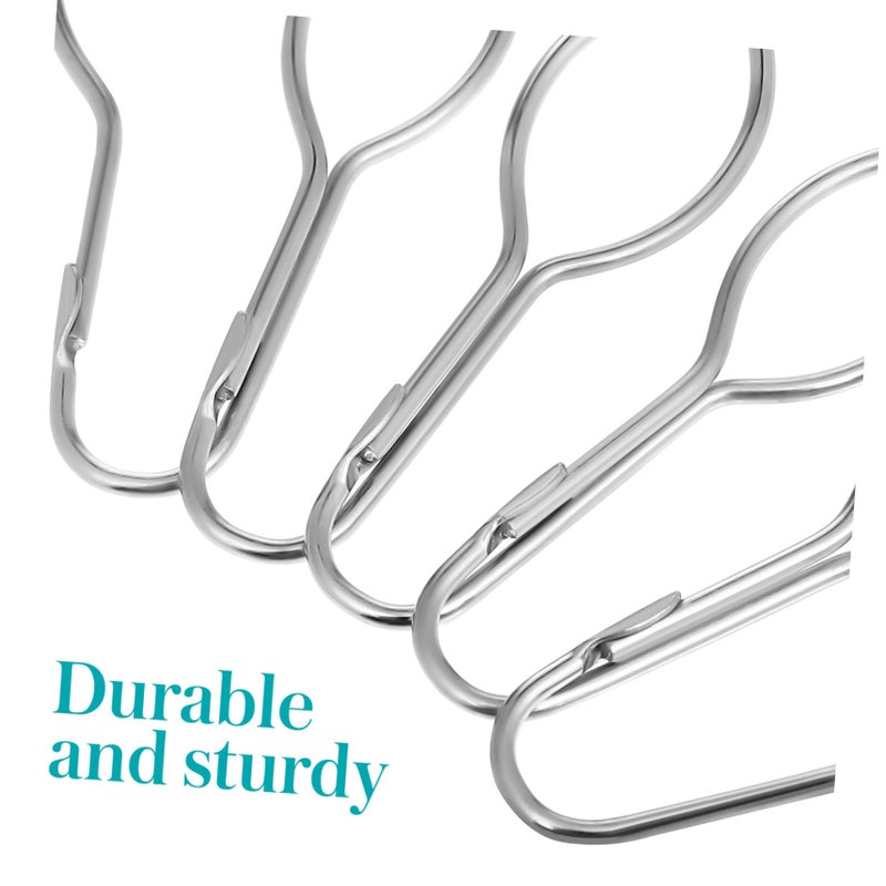 20Pcs Metal Gourd Shaped Shower Curtain Hooks Pleated Window Display - Image 5