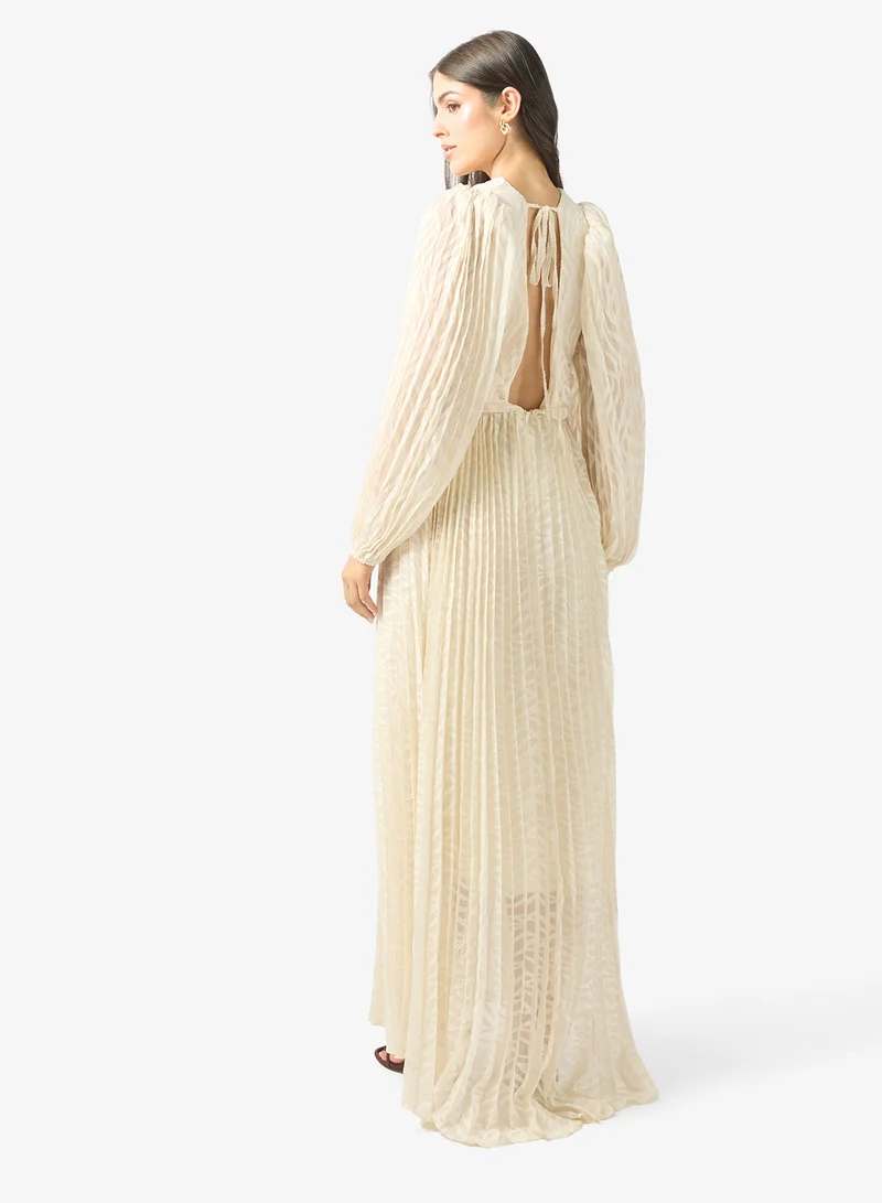 ELLA Deep Neck A-line Dress