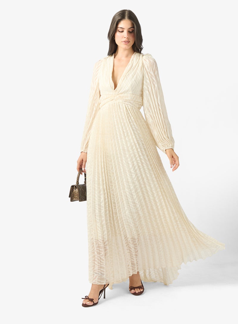 ELLA Deep Neck A-line Dress - Image 1