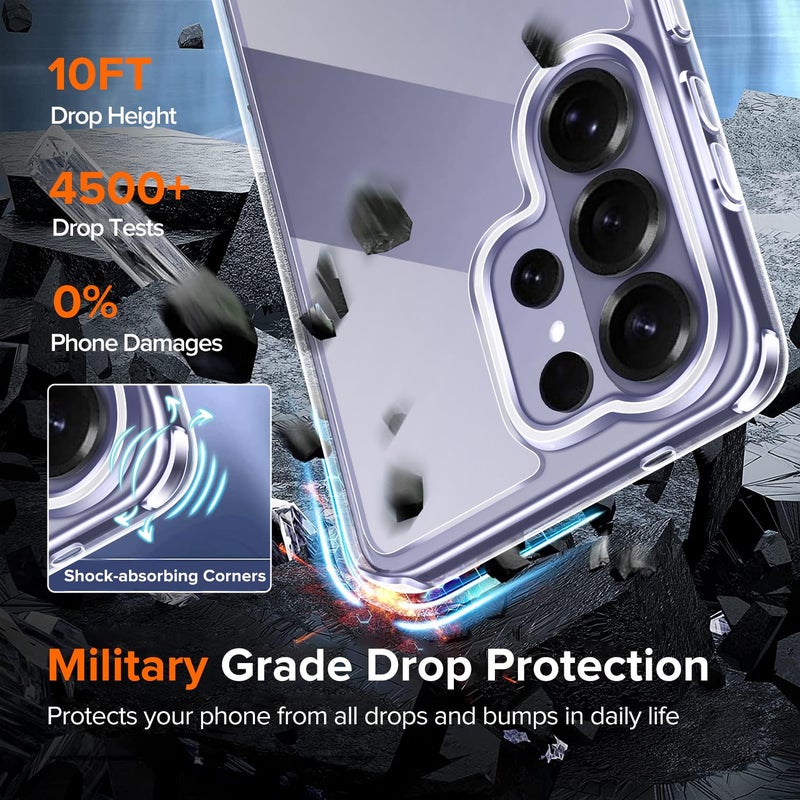 ivoler 3-in-1 Case for Samsung Galaxy S26 Ultra 6.9â€ with 2 Pack Tempered Glass Screen Protector[Full Coverage], [Military Grade Protection] Slim Phone Bumper Cover Clear [Non-Yellowing] - Image 5