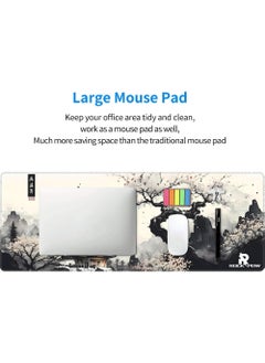 Rock Pow Japanese Mouse Pad, Large Japanese Desk Mat, XL Anime Gaming Keyboard Mat, Non-Slip Rubber Base, Big Extended Desk Protector for Home Office, 31.5”x11.8”  - Image 5