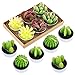Swpeet Swpeet 12Pcs Decorative Succulent Cactus Tealight Candles Kit, Cute Smokeless Succulent Plants Perfect for Candles  - Image 2