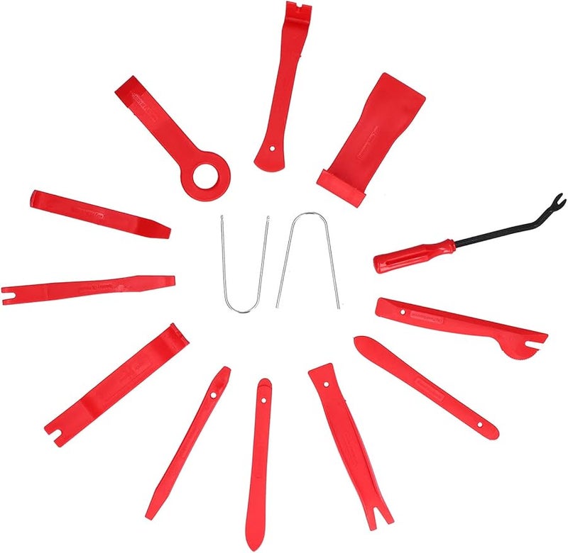 14 قطعة أحمر مجموعة أدوات إزالة لوحة باب السيارة لإصلاحات لوحة العدادات - Image 5