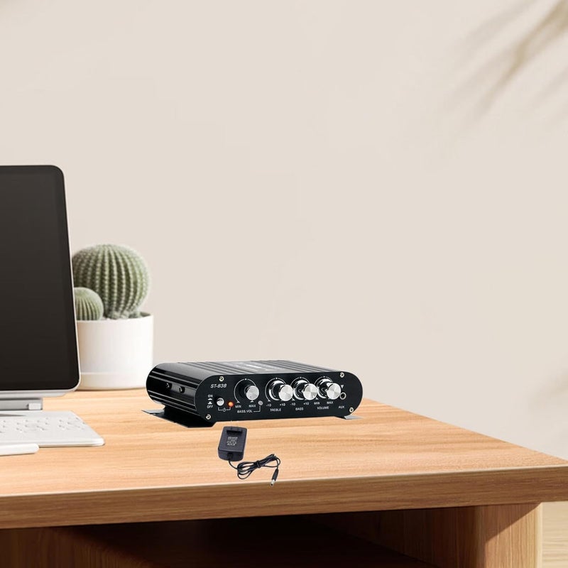 Mini Power Amplifier with RCA AUX Input for Car Home Boat RV Black - Image 5