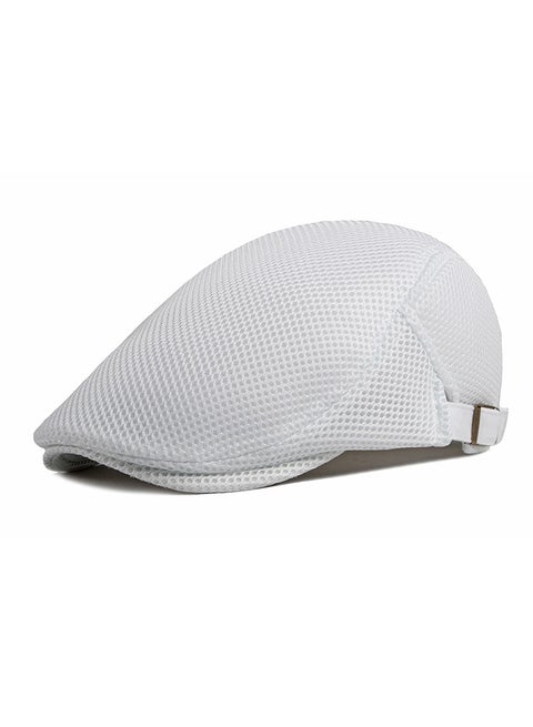 Men's Mesh Flat Cap Breathable Summer Newsboy Hat Beret Cabbie Ivy Hat  Newsboy Hat for Driving Hunting