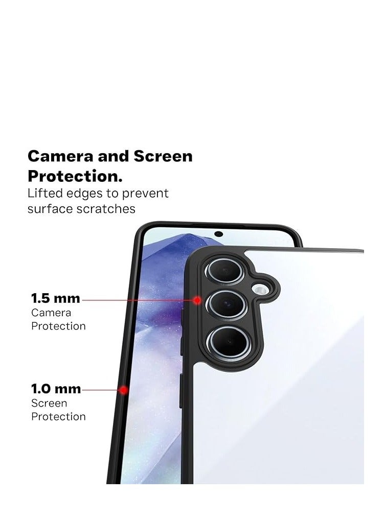 Bumper Protective Case for Samsung Galaxy A55 Silicone TPU Bumper Ultra Durable Ultra-Safe Camera Optimum Solution Black  - Image 2