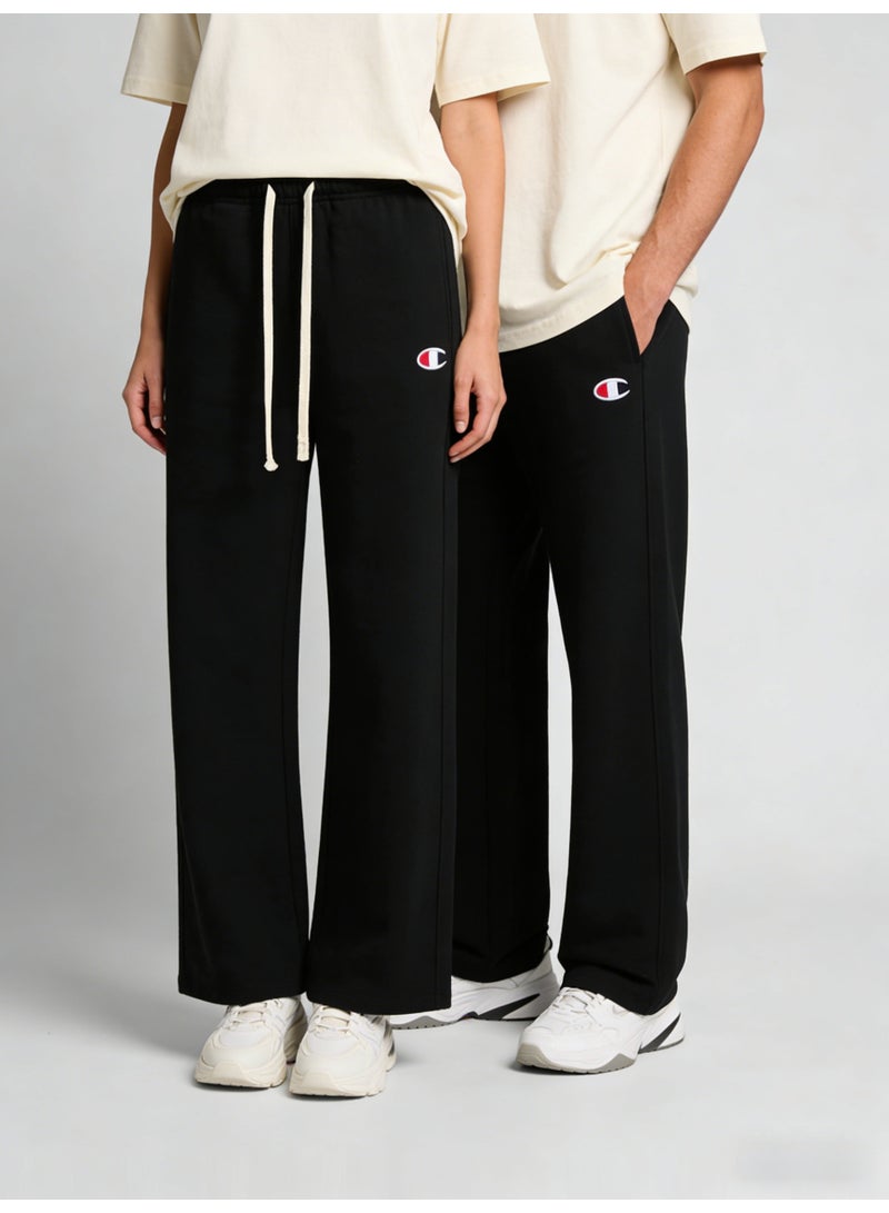 Champion Black Plus Size Wide Leg Sweatpants - Unisex Comfort Drawstring Trousers for Men & Women - Image 1