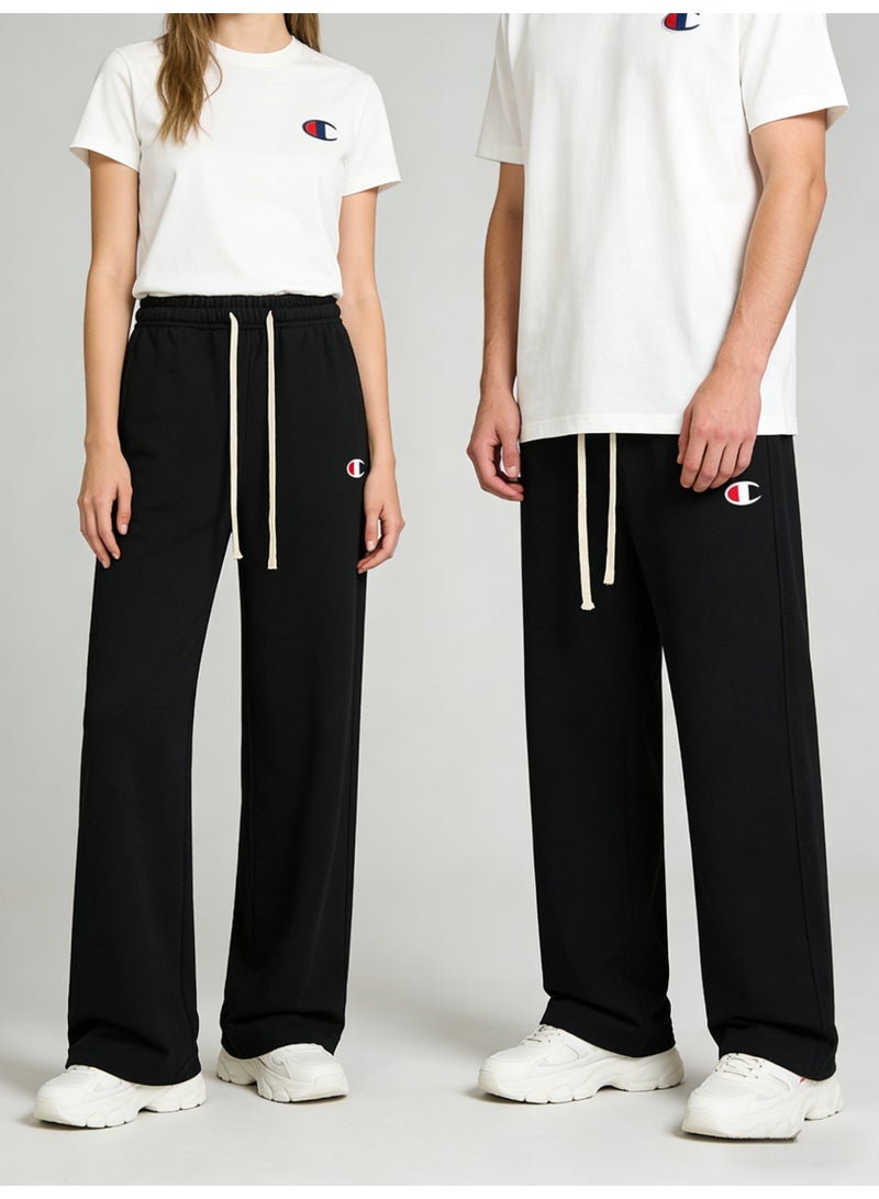 Champion Black Plus Size Wide Leg Sweatpants - Unisex Comfort Drawstring Trousers for Men & Women - Image 3