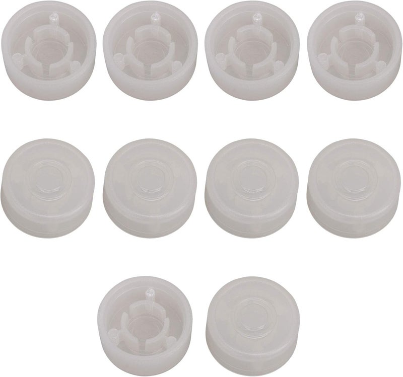 logyues Plastic Guitar Stomp Knob Pedal Knobs Protector Cap Pack of 10 (Transparent White) - Image 1