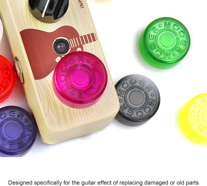 logyues Plastic Guitar Stomp Knob Pedal Knobs Protector Cap Pack of 10 (Transparent White) - Image 5