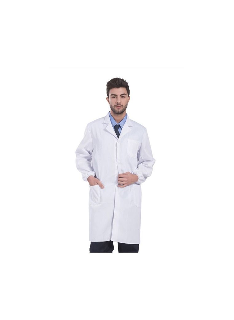 1-Piece Medical Uniform,Doctor Long Sleeve Coat,Men Women Overall Scrubs Lab Clothes,Size S - Image 1
