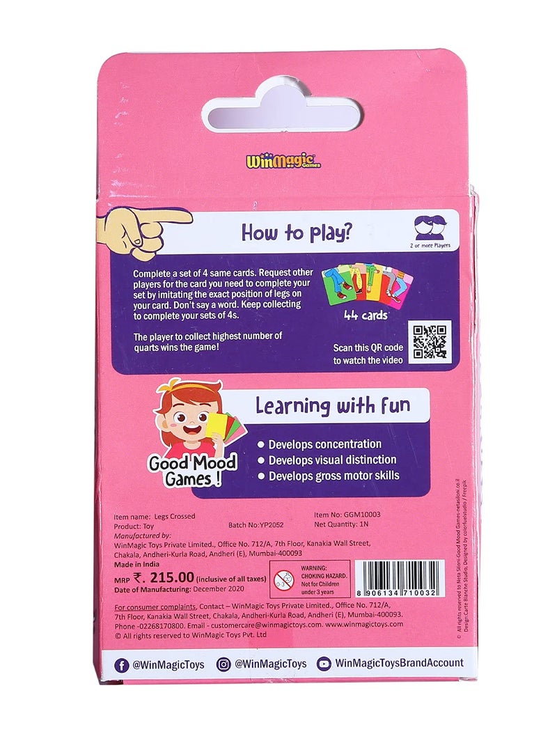 GOODMOOD Legs Crossed, Card Games, Develop Concentration, for Boys & Girls, Age 4+ & Above, Multicolor, Kid - Image 2
