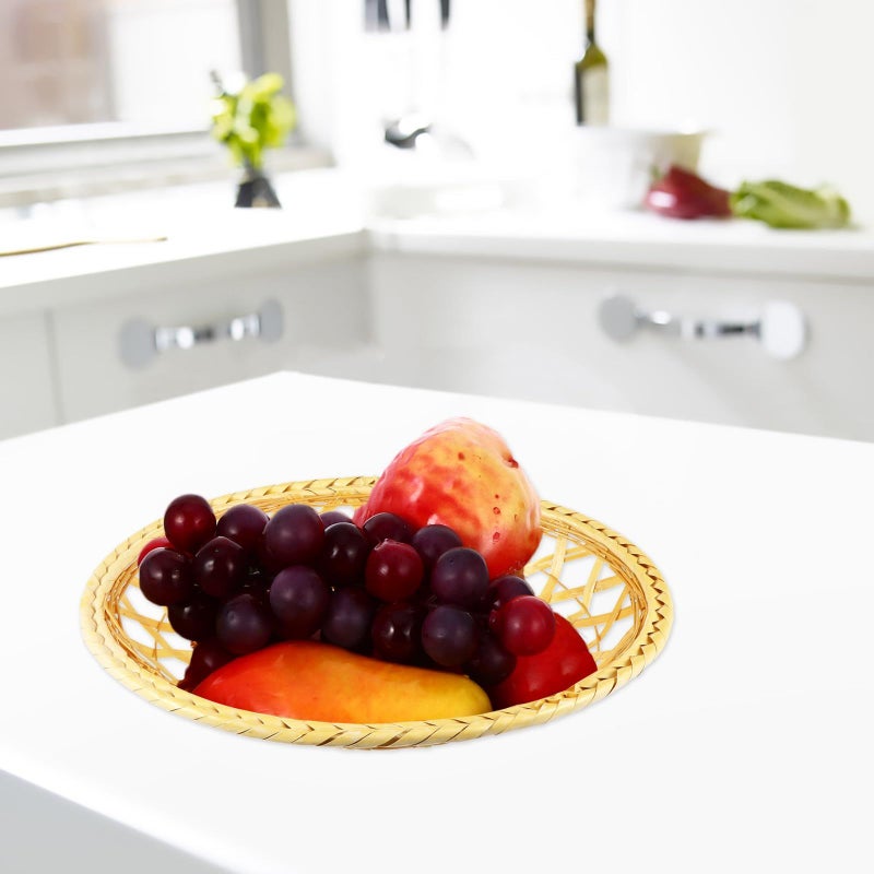 Large Handmade Bread Basket Kitchen Storage Organizer For Fruit And Snacks Display - Image 5