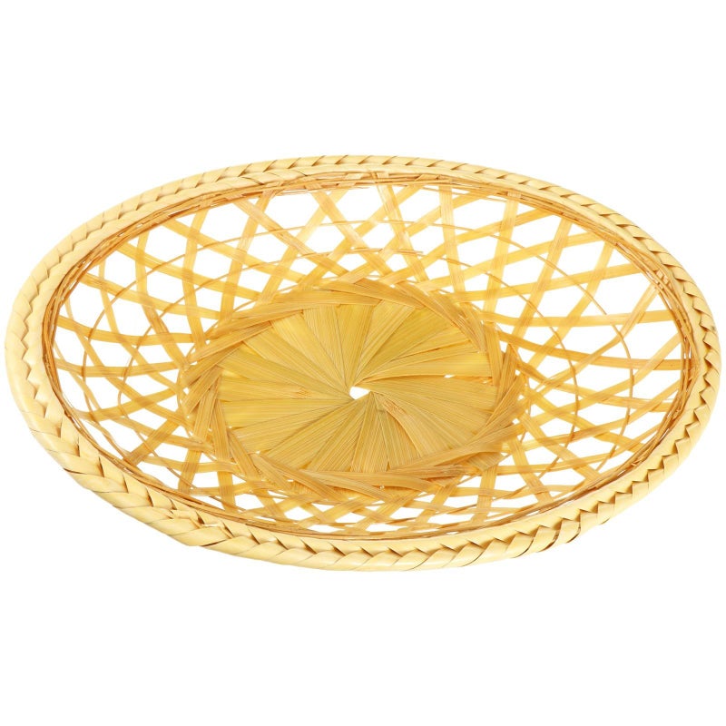 Large Handmade Bread Basket Kitchen Storage Organizer For Fruit And Snacks Display - Image 2